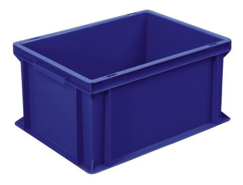 Conteneurs gerbables Euronorm Basic à fond nervuré renforcé, bleu, capacité 21 l