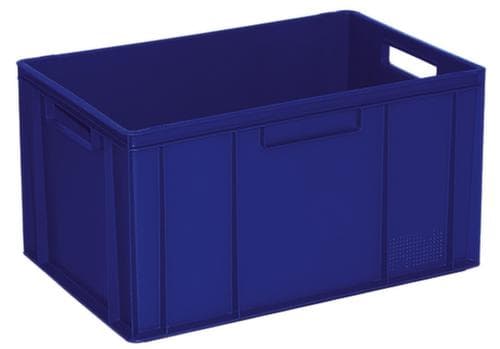 Conteneurs gerbables Euronorm Basic à fond nervuré renforcé, bleu, capacité 63 l