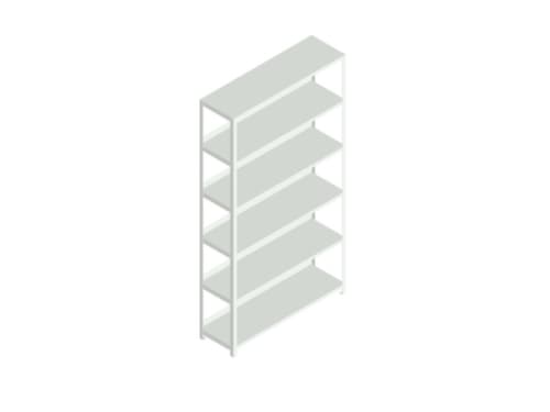 hofe Rayonnage à boulonner pour classeurs, 6 tablettes, RAL7035 gris clair