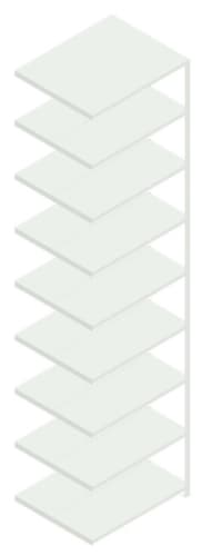 hofe Porte-fichiers à visser Champ de saisie à utiliser des deux côtés, 9 tablettes, RAL7035 gris clair