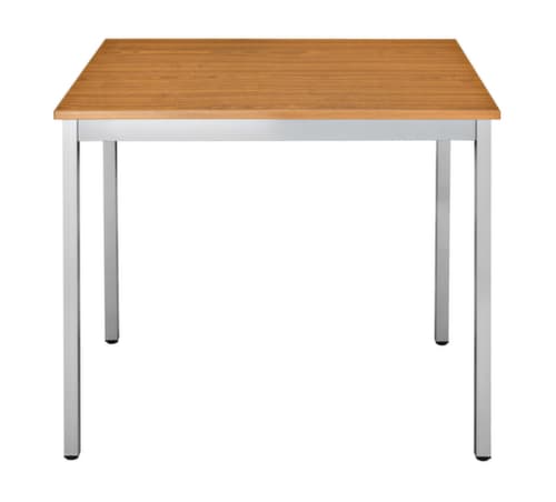 Table polyvalente rectangulaire en tube carré, largeur x profondeur 700 x 600 mm, panneau cerisier