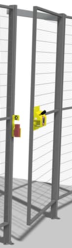 TROAX Porte à battants pour grille de protection de machine, hauteur x largeur 1400 x 800 mm