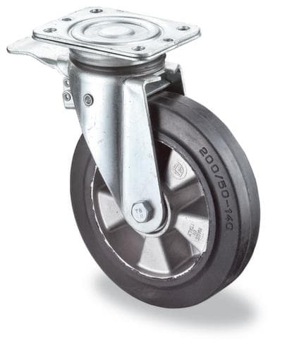 BS-ROLLEN Roue en caoutchouc plein élastique pour fortes charges force max. 550 kg