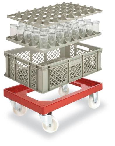 Conteneurs Euronorm pour verres ou pièces de production, HxLxl 240x600x400 mm