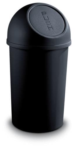 helit Poubelle « Push », 45 l, noir