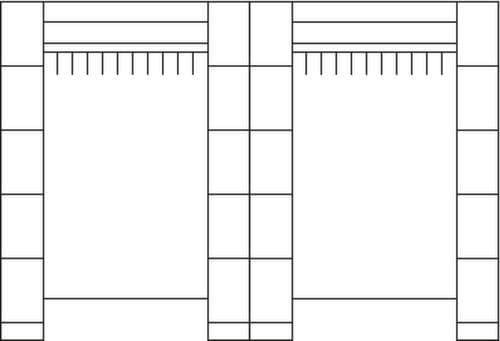 C+P Vestiaire à casiers Classic avec 20 casiers, largeur 2840 mm