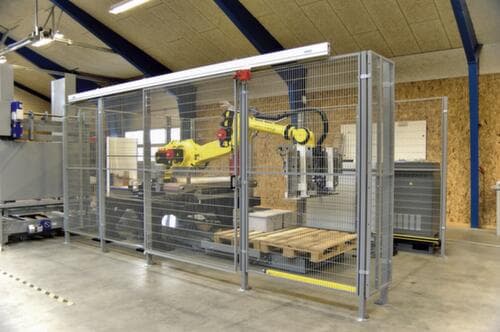TROAX Grille de protection de machine avec grosseur de la maille 100x20 mm