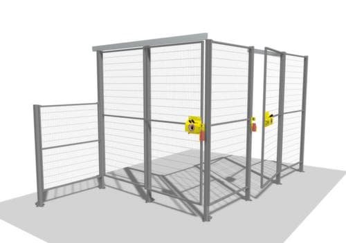 TROAX Porte à battants pour grille de protection de machine, hauteur x largeur 1400 x 1600 mm