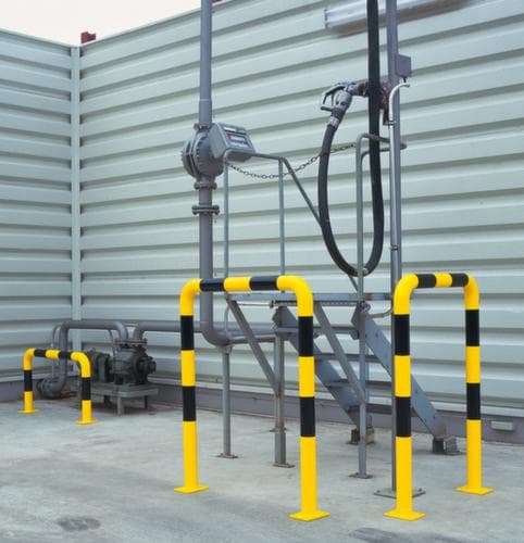 Moravia Arceau de protection BLACK BULL tube d'acier Ø 76 mm, hauteur x largeur 1200 x 750 mm