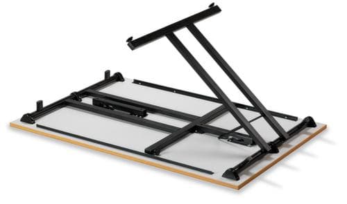 Table pliante polyvalente gerbable, largeur x profondeur 1400 x 800 mm, panneau gris clair