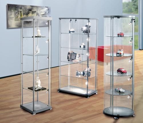 Vitrine de la ronde, hauteur x Ø 1800 x 550 mm