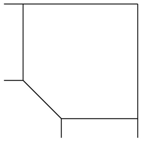 Angle de liaison anguleux Sina 90°, largeur x profondeur 1200 x 1200 mm, plaque hêtre