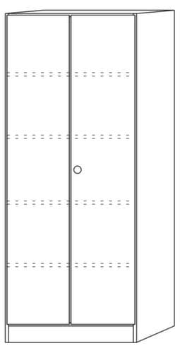 Armoire à portes battantes Sina, 5 hauteurs des classeurs, hêtre/hêtre