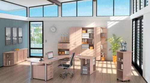 Gera Bureau à hauteur réglable Milano avec piètement 4 pieds
