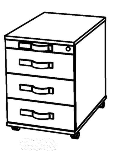 Caisson mobile Up and Down, 3 tiroir(s), gris/gris