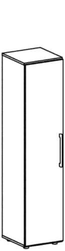 Gera Armoire à portes battantes Milano, 6 hauteurs des classeurs, gris clair/gris clair
