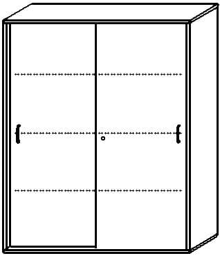 Gera Armoire à portes coulissantes Pro