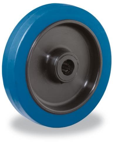 BS-ROLLEN Roue en caoutchouc plein élastique, force 400 kg, Caoutchouc plein élastique bandage