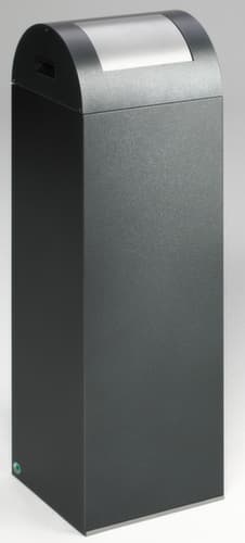 VAR Collecteur de recyclage WSG 85 R avec trappe d'insertion, 89 l, argent antique, couvercle argent