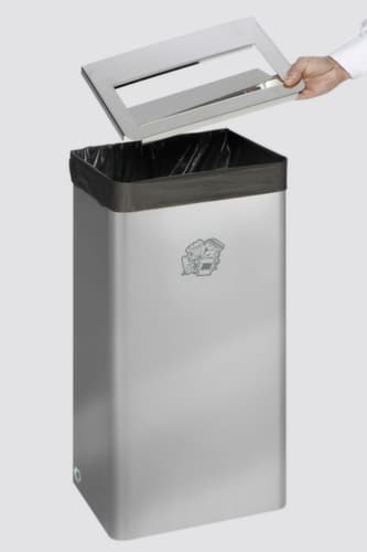 VAR Poubelle en acier inoxydable B 31, 40 l