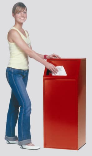 VAR Collecteur de recyclage P 80, 68 l, RAL3000 rouge vif, couvercle RAL3000 rouge vif