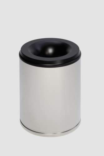 VAR Corbeille à papier en acier inoxydable, 80 l