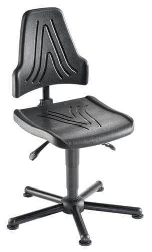 meychair siège d'atelier Workster Komplex W19-25-TG-PU charge max. 250 kg, assise mousse PU noir, avec patins