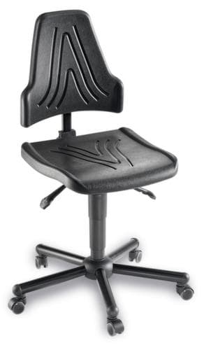 meychair siège d'atelier Workster Komplex W19-25-TR-PU charge max. 250 kg, assise mousse PU noir, avec roulettes