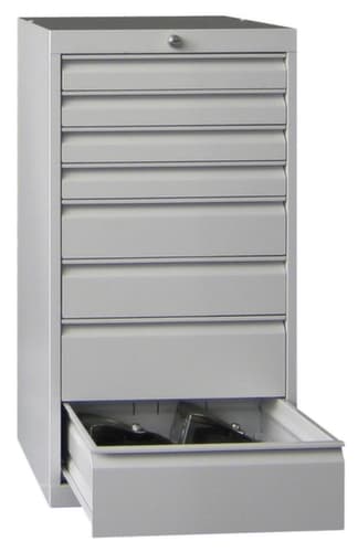PAVOY Armoire à tiroirs Basis Plus RAL7035, 8 tiroir(s), RAL7035 gris clair/RAL7035 gris clair