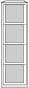 Bisley Armoire pour dossiers suspendus, 4 extensions