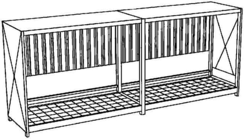 Lacont Conteneur de rayonnage pour produits dangereux pour max. 12 GRV/IBC