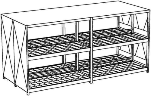 Lacont Conteneur de rayonnage pour produits dangereux pour max. 120 fûts de 200 litres