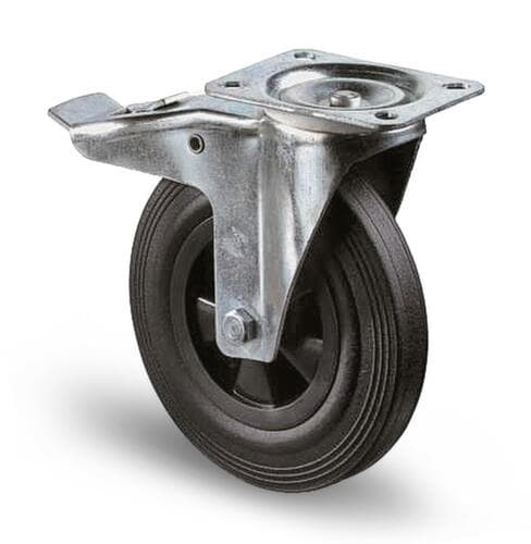 BS-ROLLEN Roue en caoutchouc plein, force 70 kg, caoutchouc plein bandage