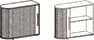 Gera Armoire à rideaux transversaux Milano, 2 hauteurs des classeurs, hêtre/argent