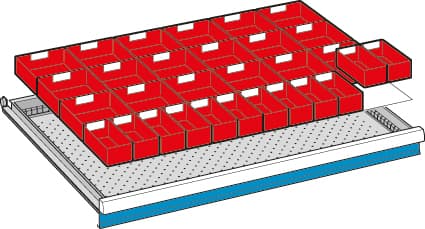 Kit de bacs de rangement pour tiroirs 1023 mm