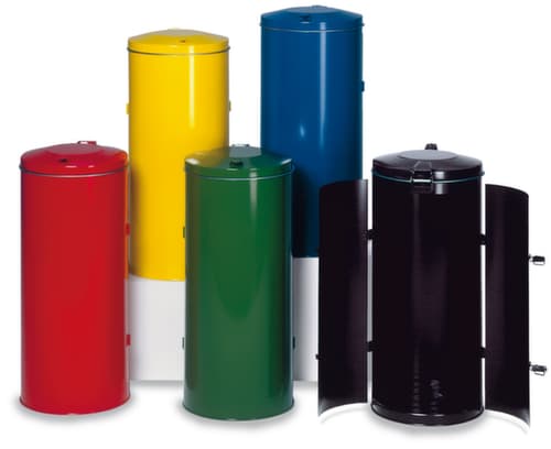 VAR Collecteur de déchets ignifugé Kompakt, 120 l, argent antique