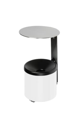 VAR Cendrier mural WH 16 avec toit de protection, RAL9016 blanc signalisation