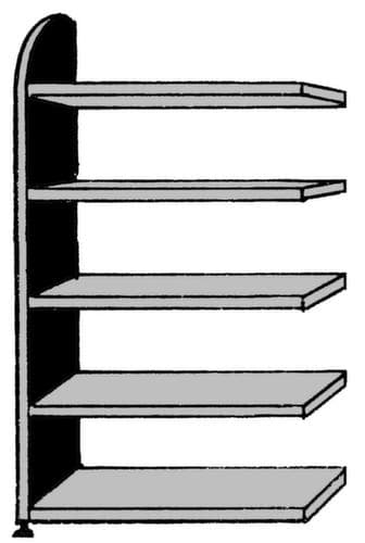Etagère de bureau autoconstruite, largeur 1020 mm, 5 tablettes