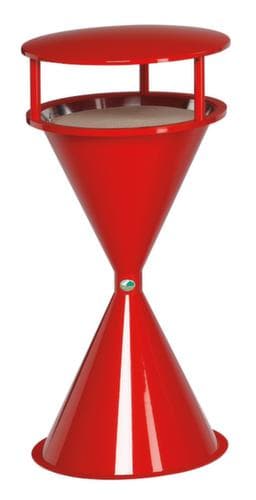 Toit de protection pour cendrier sur pied, RAL3020 rouge signalisation