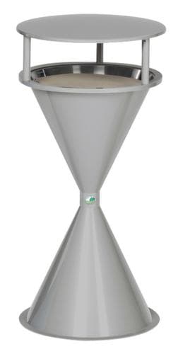 Toit de protection pour cendrier sur pied, RAL9006 aluminium blanc