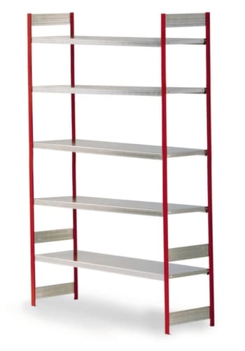 Rayonnage grande largeur avec tablettes en acier