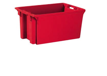Bac gerbable emboîtable, rouge, capacité 50 l