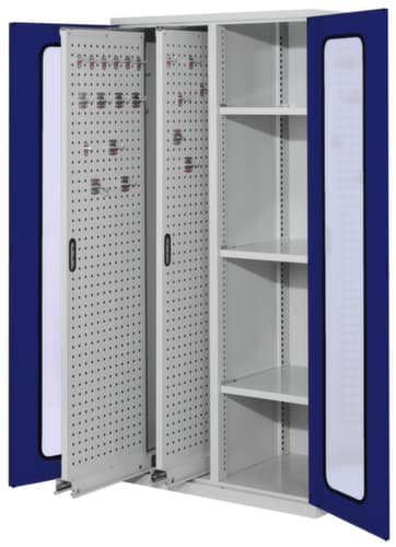 Kappes Armoire verticale RasterPlan®, 2 extensions, RAL7035 gris clair/RAL5010 bleu gentiane