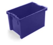Bac gerbable emboîtable, bleu, capacité 65 l