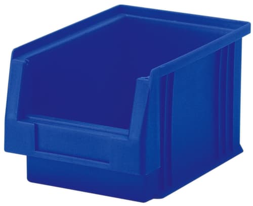 Lakape bac à bec empilable Eco adapté aux convoyeurs à rouleaux, bleu, profondeur 290 mm, polypropylène