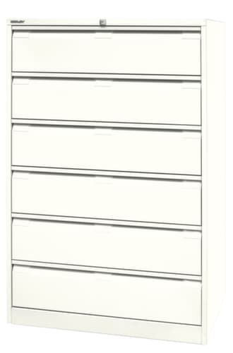 Bisley Armoire pour fiches DF6, 3 rangées, blanc/blanc
