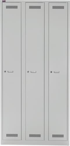 Bisley Armoire vestiaire Light gris clair avec 3 compartiments