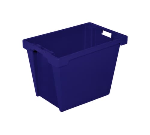 Conteneurs à gerbage rotatif Euronorm, bleu, capacité 70 l
