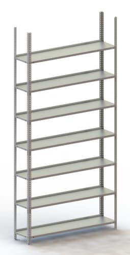 META Etagère à visser, 7 tablettes, avec revêtement en zinc anti-corrosion