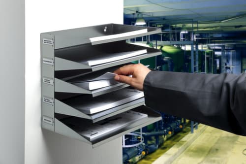 Durable Trieur de bureau, 5 compartiments DIN A4, gris